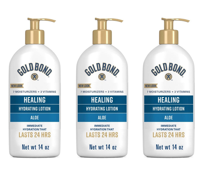 Gold Bond Healing Hydrating Lotion with Aloe,3 pack