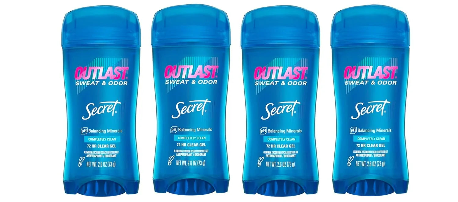 Secret Outlast Clear Gel Deodorant in Kenya - 4 Pack