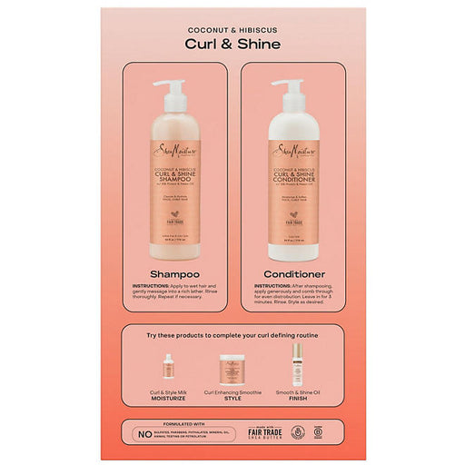 SheaMoisture Coconut & Hibiscus Curl Shampoo and Conditioner Set(2 Pack ) - ShopUSA - Kenya