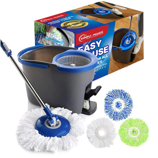 Simpli Spin Mop with Foot Pedal and 3 Fillers - ShopUSA - Kenya