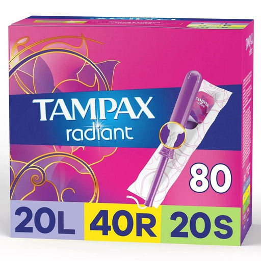 Tampax Radiant Tampons Trio Pack, Light/Regular/Super, Unscented (80 ct.) - ShopUSA - Kenya