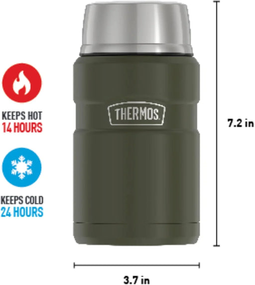 THERMOS Flask Stainless Vacuum-Insulated Food Jar, 24 Ounce, Midnight Blue - ShopUSA - Kenya