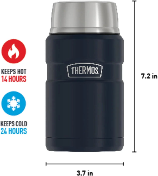 THERMOS Flask Stainless Vacuum-Insulated Food Jar, 24 Ounce, Midnight Blue - ShopUSA - Kenya