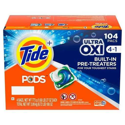 Tide PODS + Ultra Oxi Liquid Detergent Pacs (104 pacs) - Shop USA - Kenya