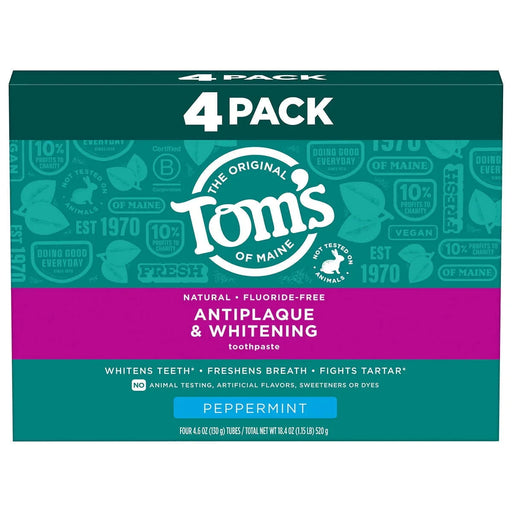 Tom's of Maine Antiplaque and Whitening Toothpaste, (Pack of 4) - ShopUSA - Kenya