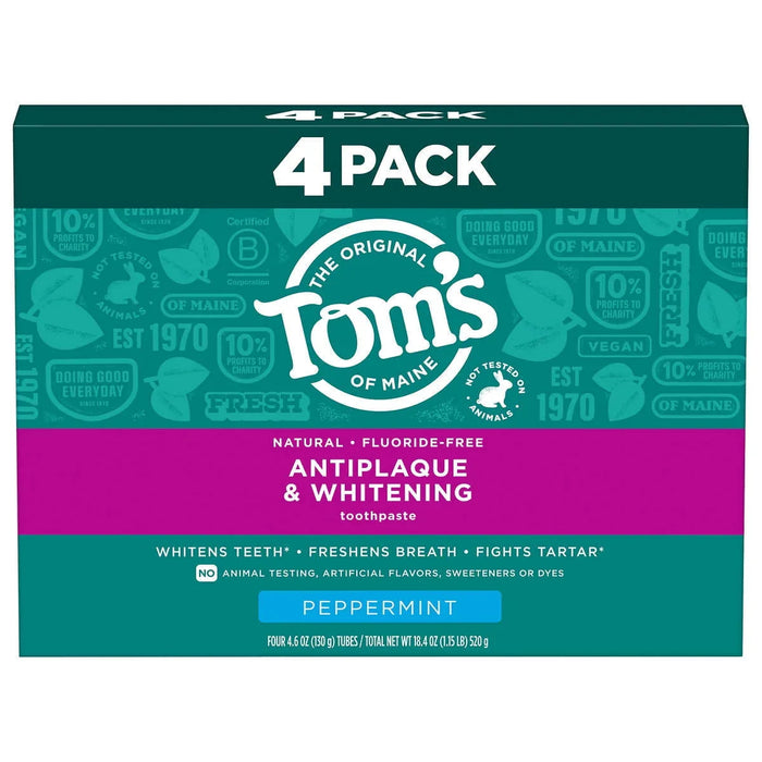 Tom's of Maine Antiplaque and Whitening Toothpaste, (Pack of 4) - ShopUSA - Kenya