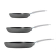 Tramontina 3-Pack Fry Pans, Charcoal Black - Front