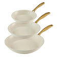 Tramontina 3-Pack Fry Pans, White - Front