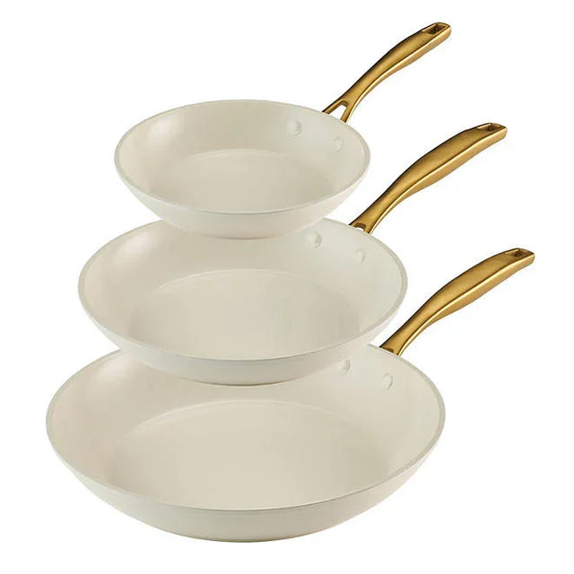 Tramontina 3-Pack Fry Pans, White - Front