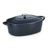 Tramontina Cast Iron Oval Dutch Oven Pot with Lid, CranBerry - Detail 2