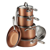 Tramontina 11-Piece Nonstick Cookware Set, Copper - Detail 1
