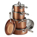 Tramontina 11-Piece Nonstick Cookware Set, Copper - Detail 1