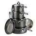 Tramontina 11-Piece Nonstick Cookware Set, Charcoal Gray - Front