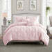 Ultra Plush Floral Pintuck Comforter Set, (Choose Size and Color) - ShopUSA - Kenya