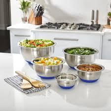 Viking 10-Piece Stainless Steel Mixing Bowl Set, Stackable with Lids - ShopUSA - Kenya