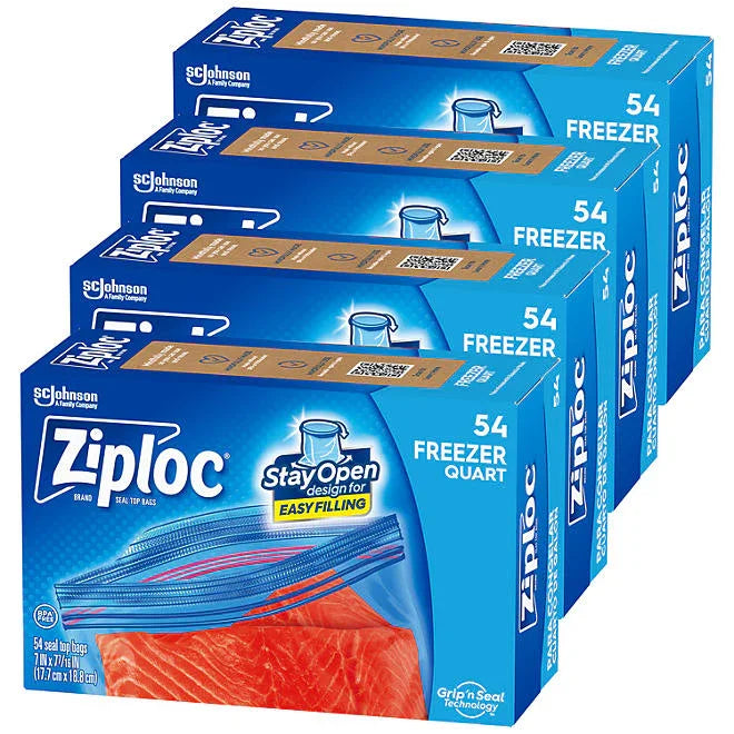 Ziploc Seal Top Quart Freezer Bags, 216 ct. - ShopUSA - Kenya