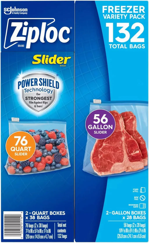 Ziploc Slider Freezer Bags Variety Pack - ShopUSA - Kenya