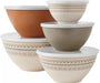 10-Piece Bamboo Melamine Mixing Bowls with Lids Set - ShopUSA - Kenya