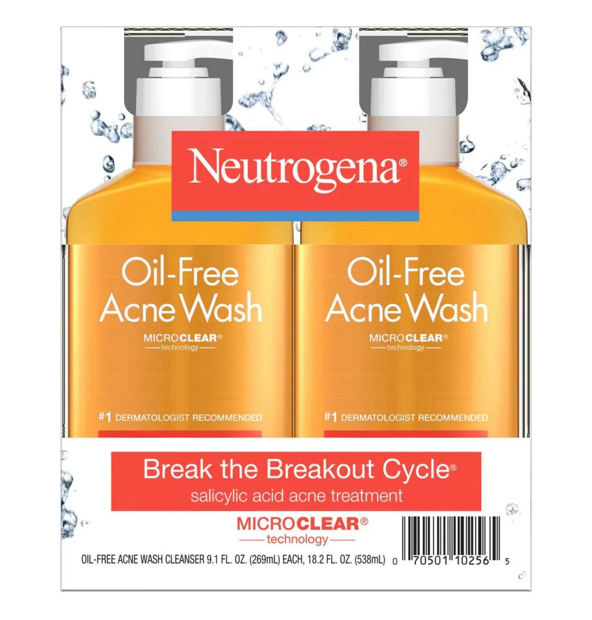 Neutrogena Oil-Free Acne Face Wash (269 mL, 2 pk.) - ShopUSA - Kenya