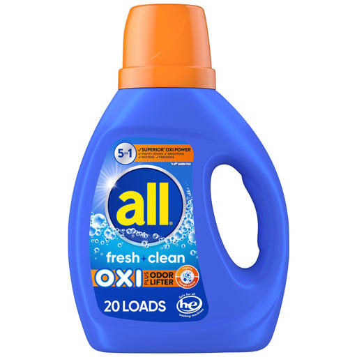 all Liquid Laundry Detergent, Fresh Clean Oxi plus Odor Lifter, 1.06L, 20 Loads - ShopUSA - Kenya