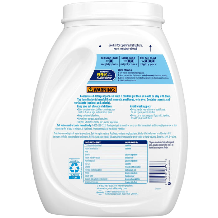 all Mighty Pacs Laundry Detergent for Babies, allergic and sensitive skin - ShopUSA - Kenya