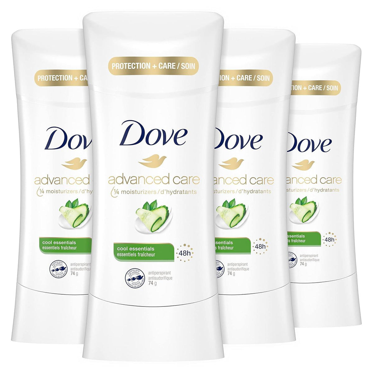 Dove Advanced Care Antiperspirant Deodorant Stick Revive, 2.6 oz, 4-pack