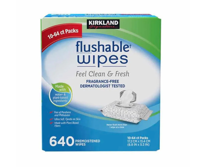 Kirkland Signature Flushable Wipes,Fragrance Free — ShopUSA Kenya