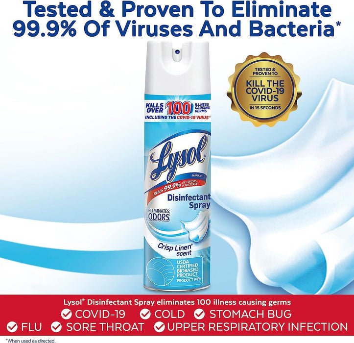 Lysol Disinfectant Spray, Crisp Linen, 19 Fl. - ShopUSA - Kenya