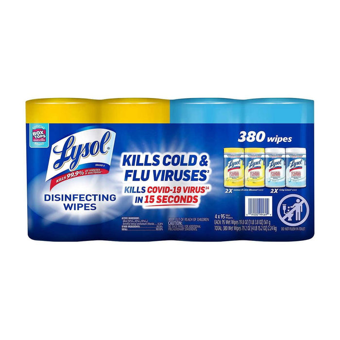 Lysol Disinfecting Wipes, Variety Pack, 95 Count (Pack of 4) - ShopUSA - Kenya