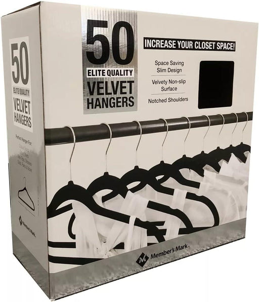 Member's Mark Elite-Quality Black Velvet Hangers (Pack of 50) - ShopUSA - Kenya