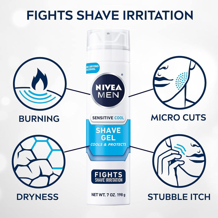 NIVEA MEN Sensitive Cooling Shave Gel 3 Pack - ShopUSA - Kenya