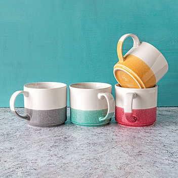 Over & Back: Porcelain Mugs Set, 4 pcs - ShopUSA - Kenya