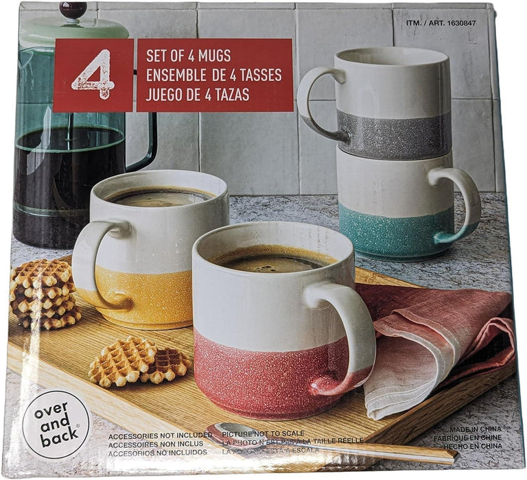 Over & Back: Porcelain Mugs Set, 4 pcs - ShopUSA - Kenya