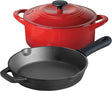 Tramontina 3-Piece Cast Iron Cookware Set, Red - Front