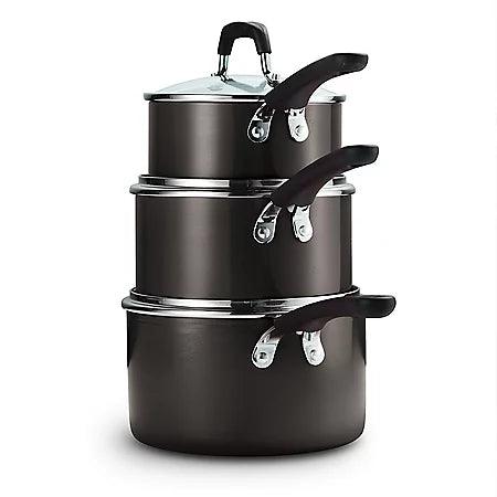 Tramontina 6-Piece Stackable Nonstick Sauce Pan Set (Black) - ShopUSA - Kenya