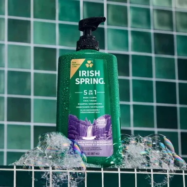 Irish Spring 5 in 1 Body Wash for Men, Fresh Eucalyptus & Bergamot