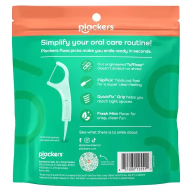 Plackers Micro Line Floss Picks, Intense Mint, 300 Count 300 Count