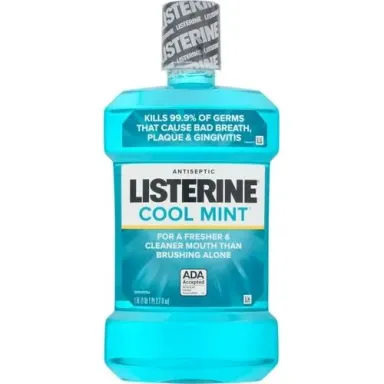 Listerine Cool Mint Antiseptic Mouthwash (Pack of 2)