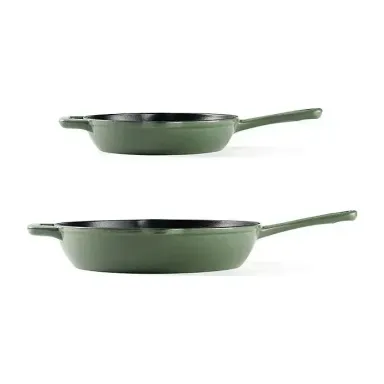 2-Piece Enamel Cast Iron Set, Sage