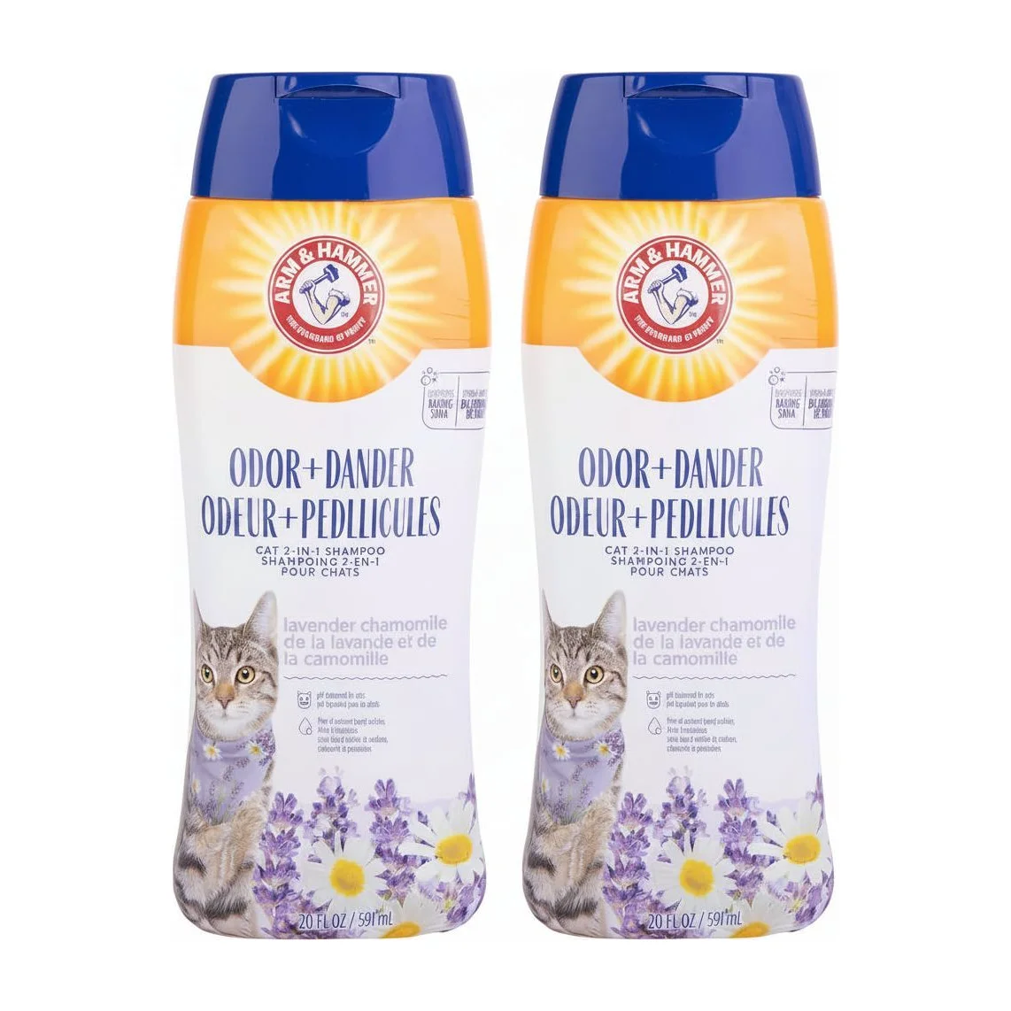 Arm & Hammer 2-in-1 Deodorizing & Dander Reducing Cat Shampoo (2-Pack)