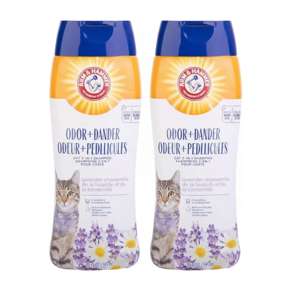 Arm & Hammer 2-in-1 Deodorizing & Dander Reducing Cat Shampoo (2-Pack)