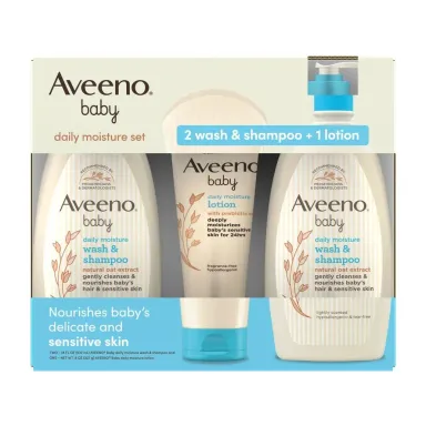 Aveeno Baby Wash and Shampoo in Kenya - 3 Pack With Lotion