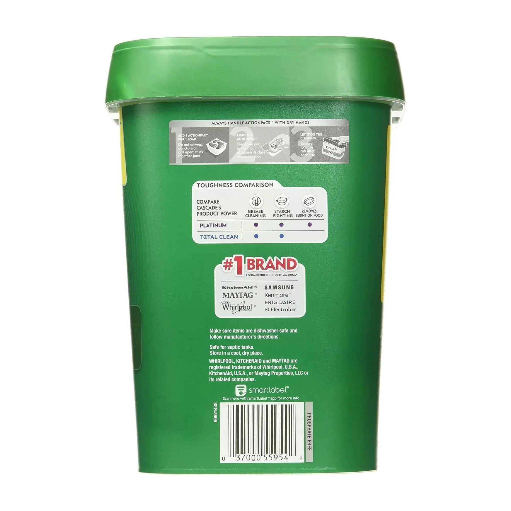 Cascade Total Clean Dishwasher Detergent Fresh 95 Pcs