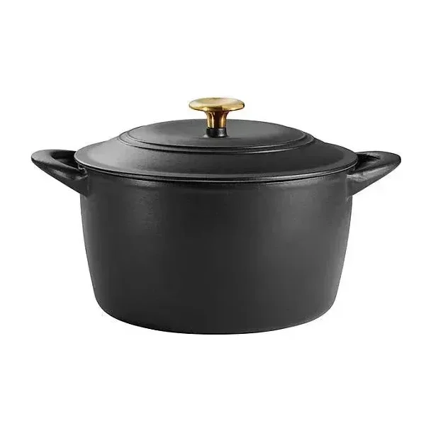Tramontina 7 Qt Enameled Cast Iron Dutch Oven, Classic Blue Silver Knob
