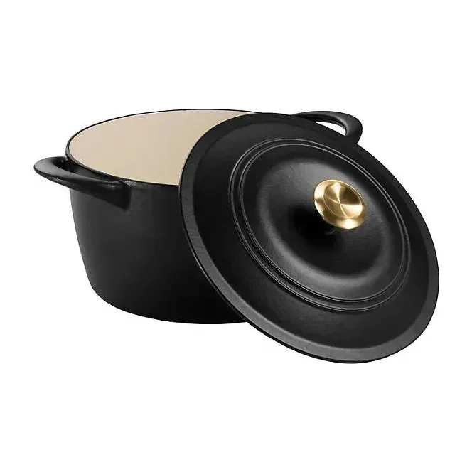 Tramontina 7 Qt Enameled Cast Iron Dutch Oven, Satin Black