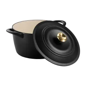 Tramontina 7 Qt Enameled Cast Iron Dutch Oven, Satin Black