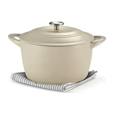 Tramontina 7 Qt Enameled Cast Iron Dutch Oven, Satin Sand