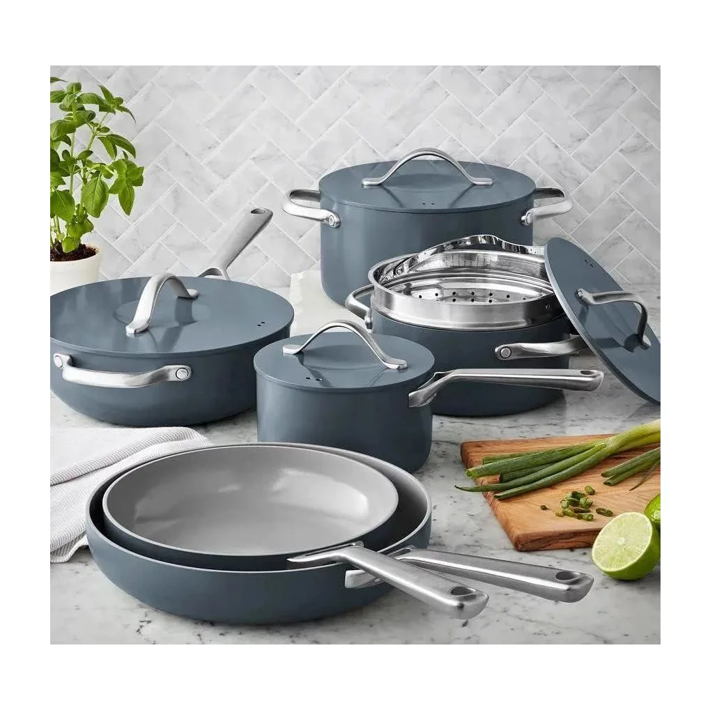 Member's Mark 11-Piece Modern Ceramic Cookware Set, Gray