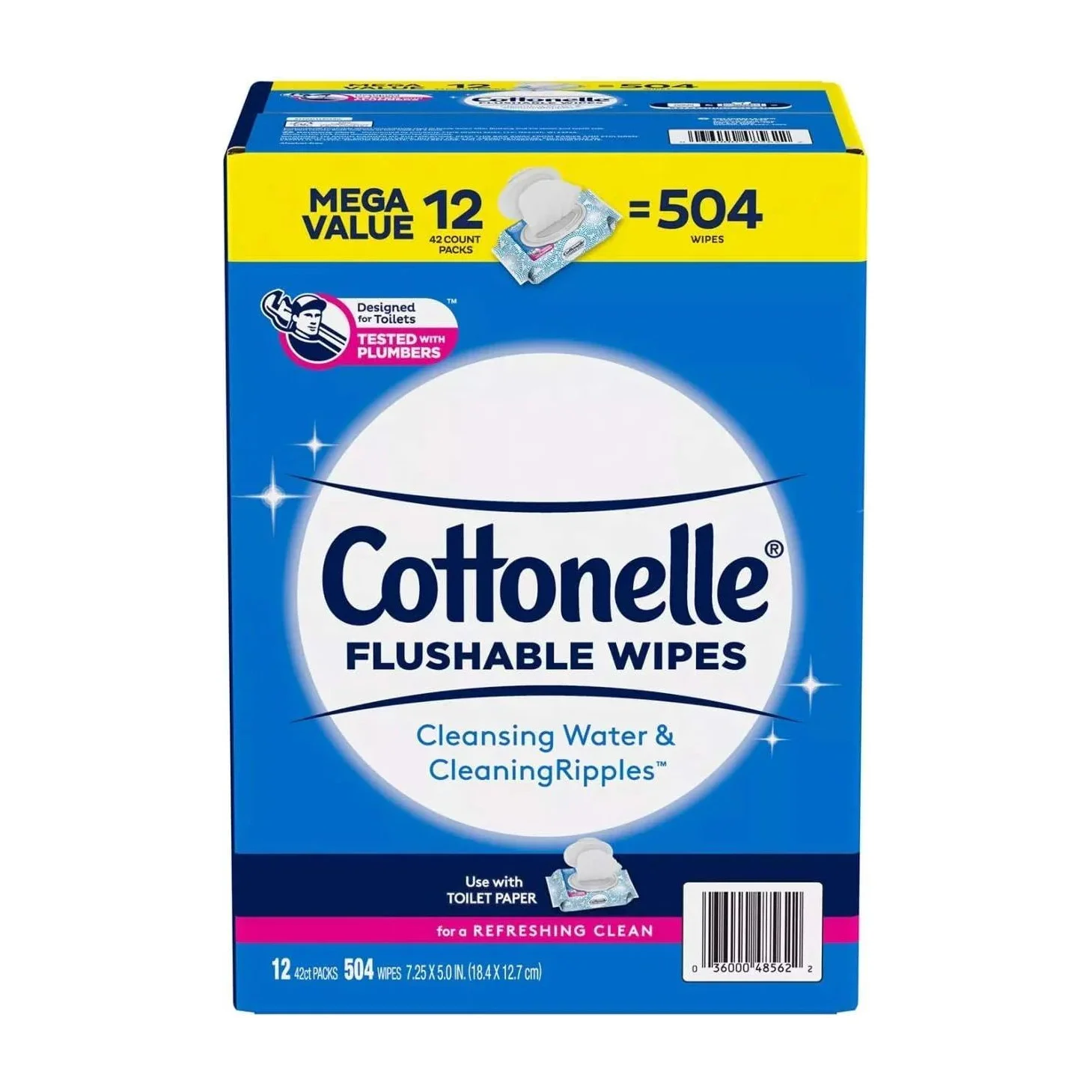 Cottonelle Fresh Care Flushable Cleansing Cloth, 504 Count