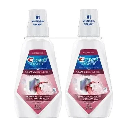 Crest 3D White Multi-Care Whitening Rinse, Glamorous White, Arctic Mint
